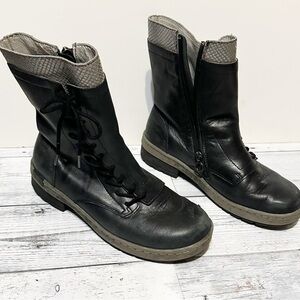Jambu Black Leather Waterproof Boots with Side Zipper in Sz 8.5